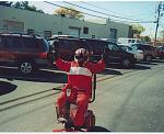 And this is me now electric cart racing. Im doing well