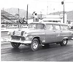Jerry Davis 1955 Chevy Wagon SS U Irwindale 1972