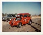 Ed Smith's C/Gas Anglia 1968. Ed had a clutchflite explosion and his wife wouldn't let him drive any longer so John Lane took over driving duties....