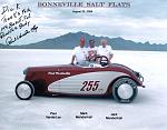Paul Vanderley, Jack and Mark Mendenhall seen at Bonneville.  I believe this chassis was completed by Boogie Scott.