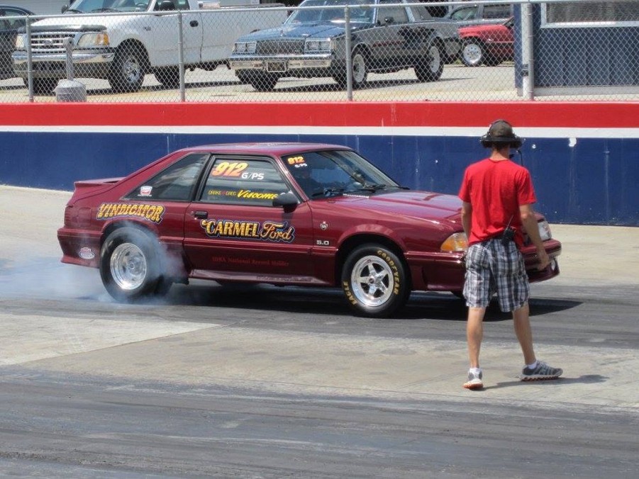 son Greg's very first stick-shift Stock Eliminator car (never thought we'd continue in this venue...lol) BUT here to tell you in NO un-certain terms...trying to WIN in this Eliminator...REALLY hard...!!!...takes a lot of testicular fortitude just to hang in !!! lol