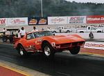 Tom Sheehan with the 1971 orange vette (98 maple grove). We had to paint the car orange after Harry put the vette on its roof at Edgewater the year...