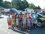 My sons daycare class enjoying the race car