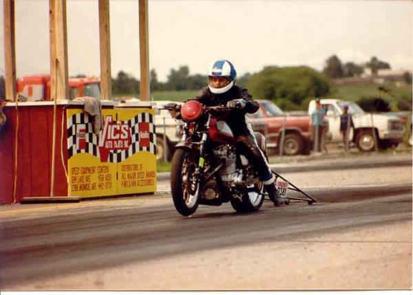 82 Suzuki GS 1100  I'll never forget this run. It was the first time the bike ran into the 8's and over 150 mph, neither of which it was supposed to do. See! Machines never do what's expected of them.