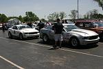 The Staging Lanes at Norwalk with Chris Holbrook and Bo Butner's 2010 Ford Mustang Cobra Jet Drag Pack Cars ready to go!