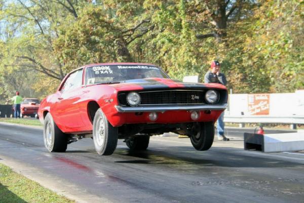 Car Launching at Brown County Dragway Fall Invitational