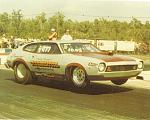 Chop Top Pinto...300 Ford 6cylinder...CJ Batten Boss 302 head...Hillborn injected,Nash 5 speed..."buzz" box ALWAYS way under NHRA indexes !!!...