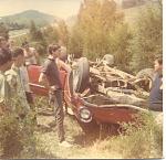 Ron Redwine wreck at Cherokee Dragway 1970