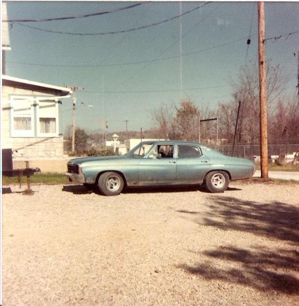 This was my first car, i bought it off of Larry Buckingham when he was working at Graham's chevrolet. the lot was called "Clunker Jungle".
I paid $300 for it, won a week after i owned the car at Dragway 42 . I raced and won class at the 1979 AHRA Grand Nationals at Dragway 42, O/SA was the class it was in. Set the record also, but didnt want to do tear down (daily driver and heads bolt was more then rusted) so Vance Brady let me wave off taking the record.