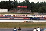 Time trials...Me, in the 67 Chevelle, and Carol Fleming in her Fairlane