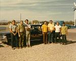 House of Speed crew with Mike Cook's 68 427 4 speed Biscayne. Left to right Billy Williams, Kelly Lane, Bob LeFaivre, Mike Cook, Bob DeYoung, John...