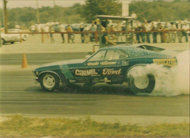 Candy Blue Mustang...Logghe stamping chassis...originally Pete Gates/Gate Job...the Wayne Gapp gas funny car with Mach1 body...which we ran the AHRA gas funny car circuit w/Frank Lesurer...moved on to East Coast Fuel Funny Car Circuit w/Tom Smoker Smith...NITRO !!!...always Boss 429 powered-engines by Wayne Gapp...a genuine circuit player for some years !!! "Best Appearing" award too...featured in Speed & Supercars magazine