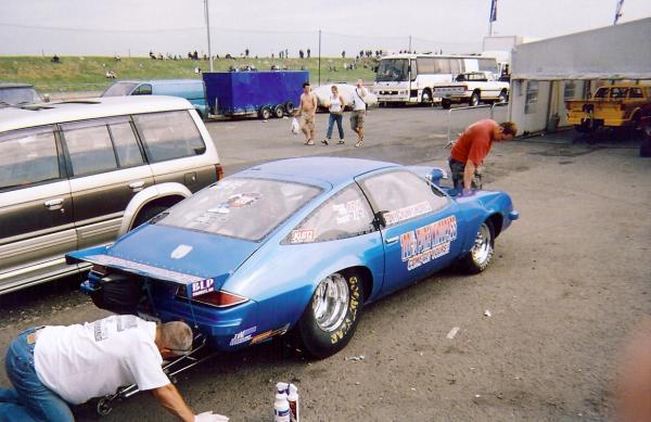 In May 2005 I went back over to Santa Pod England and ran this Monza in Super Gas and Pro Et. I made it to the final in S/G and then gave the stripe back by .0008 oh boy !!!!