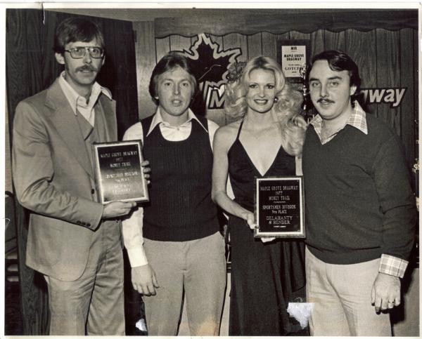 MIke Delahanty and Bender at Maple Grove "Money Trail" Points Awards 1975